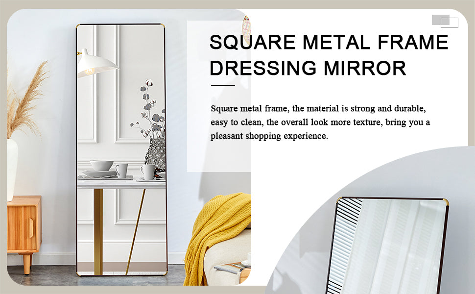 The 4th generation floor standing full-length mirror. wall mirror, bathroom makeup mirror, bedroom foyer, clothing store, wall mounted.    65 "* 23.2"