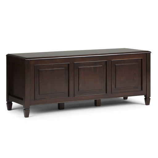 Connaught Dark Chestnut Wood Storage Trunk | Glass House Furnishings