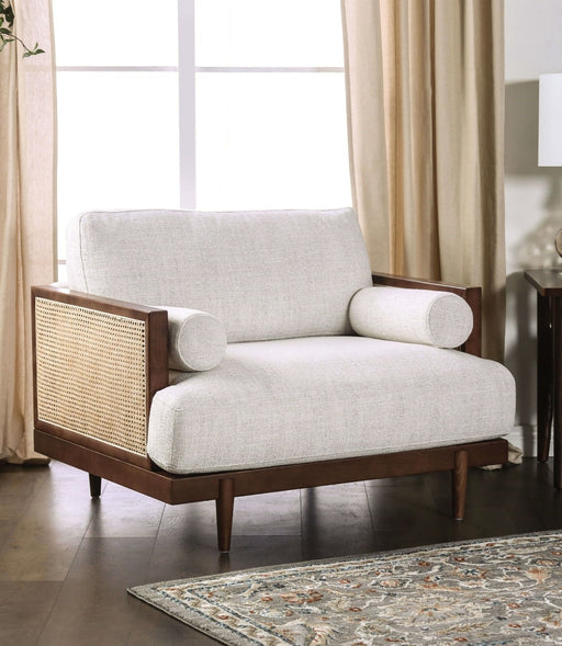 Penelope Beige Walnut Beautiful Chair | Glass House Furnishings