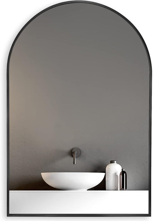 Rosewood Black Metal Framed Bathroom Mirror | Glass House Furnishings
