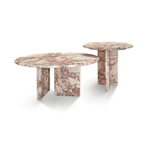 Rosea Pink Marble Coffee Table | Glass House Furnishings