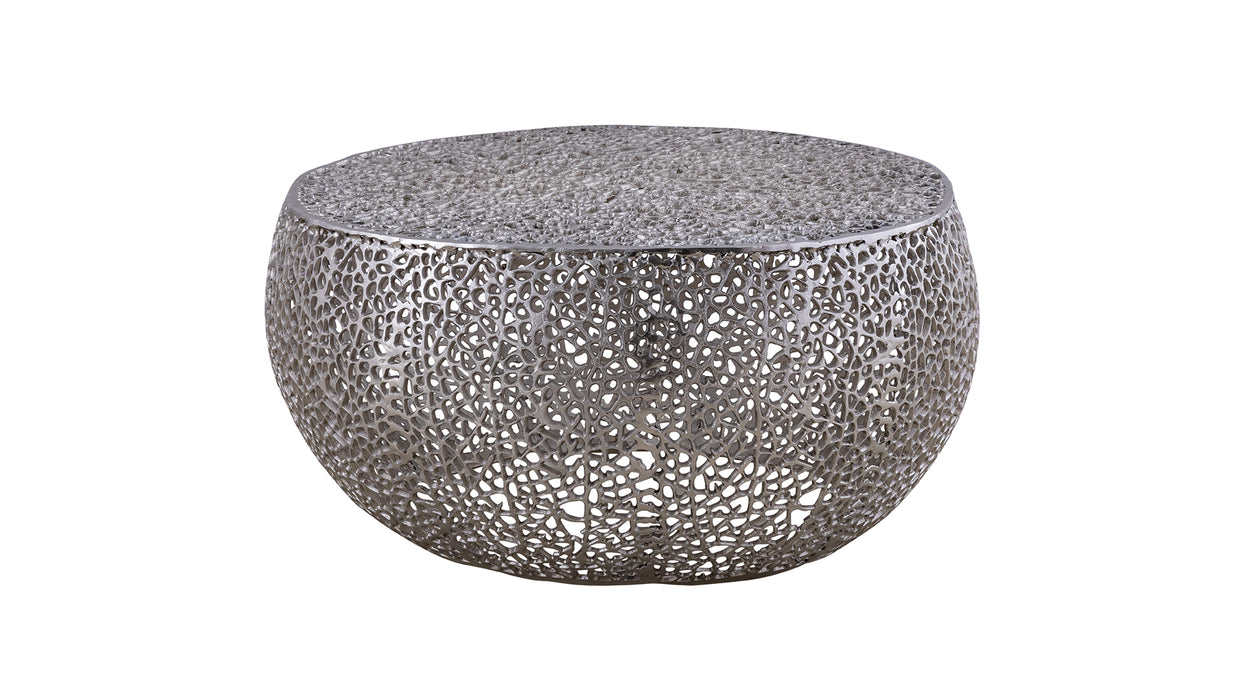 T3502-32 Round Coffee Table in Silver