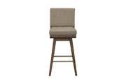 Latte Leather Swivel Bar Stool (Set of 2) Glass House Furnishings