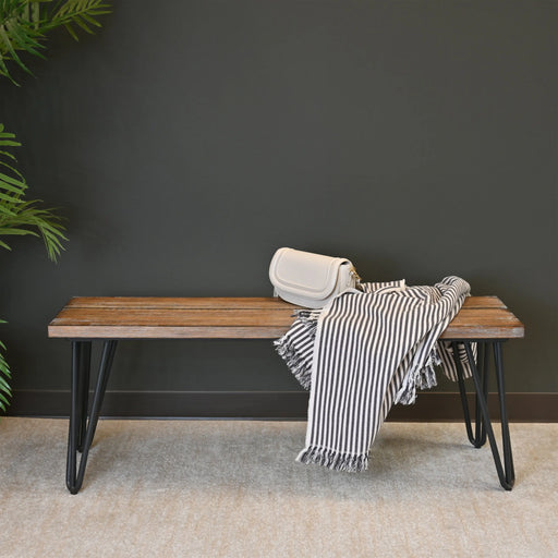 Aryven Industrial Wood Rustic Dining Bench | Glass House Furnishings