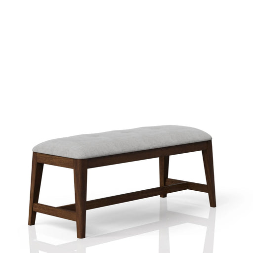 Backless Upholstered Mid-Century Dining Bench | Glass House Furnishings