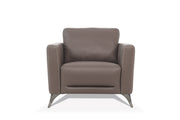 Malaga Taupe Leather Chair (Assembled) Glass House Furnishings
