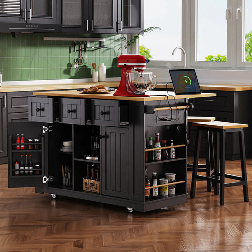 K&K Large Kitchen Island Furniture | Glass House Furnishings