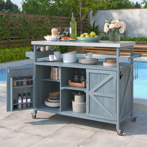 Arden Court Outdoor Kitchen Island Cabinet | Glass House Furnishings