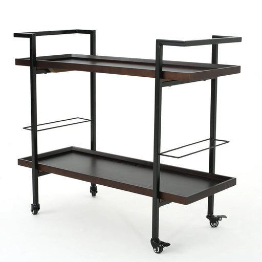 Fletcher Industrial Bar Cart Furniture | Glass House Furnishings