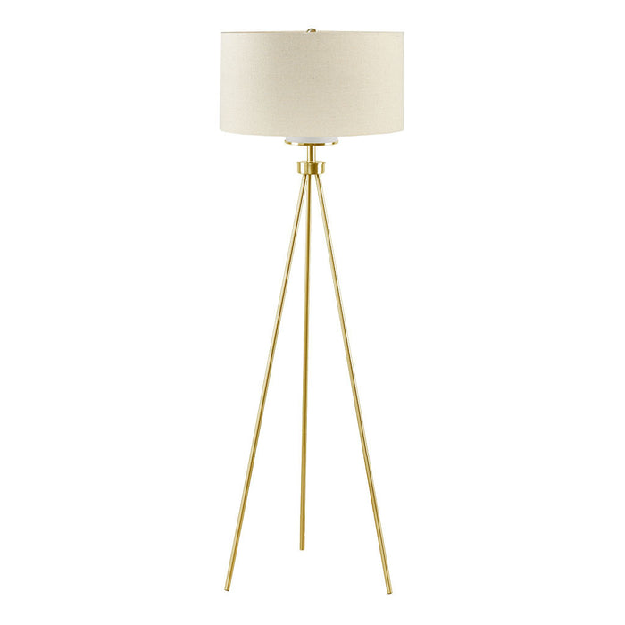 Pacific Metal Tripod Floor Lamp with Glass Shade