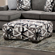 Ellis Multi-Color Square Ottoman with Pocket Coil Seating Glass House Furnishings