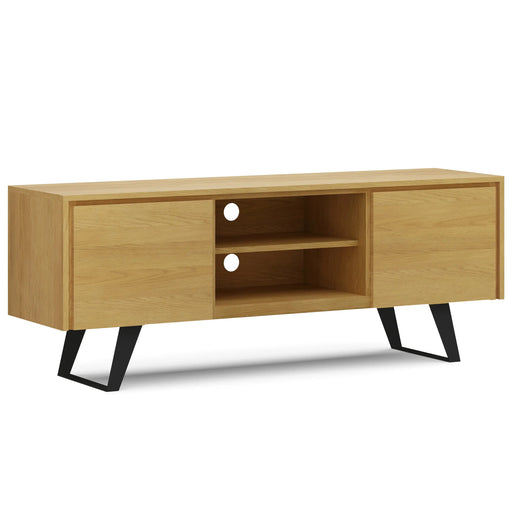 Lowry Wide Wood In TV Stand | Glass House Furnishings