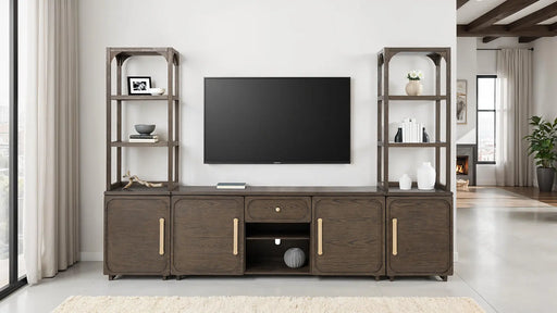 Transitional Entertainment Center Left Furniture | Glass House Furnishings