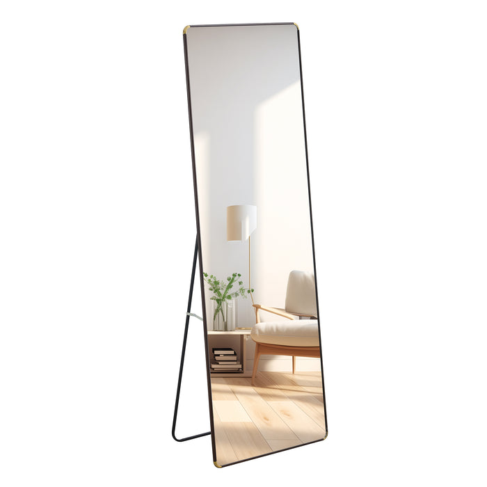 The 4th generation floor standing full-length mirror. wall mirror, bathroom makeup mirror, bedroom foyer, clothing store, wall mounted.    65 "* 23.2"