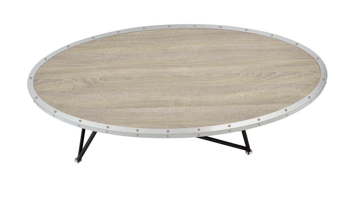 ACME Allis Coffee Table in Weathered Gray Oak 81730