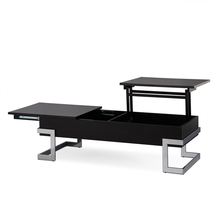 ACME Calnan Coffee Table in Black & Chrome 81855