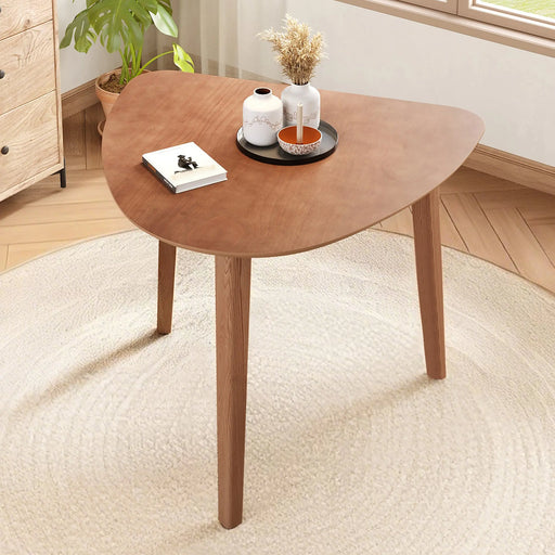 Triangular Wood Table - Side Table | Glass House Furnishings