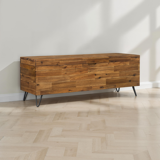 Rowan Acacia Storage Bench | Glass House Furnishings
