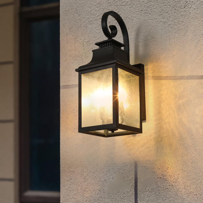 Large Outdoor Wall Lamp with Glass