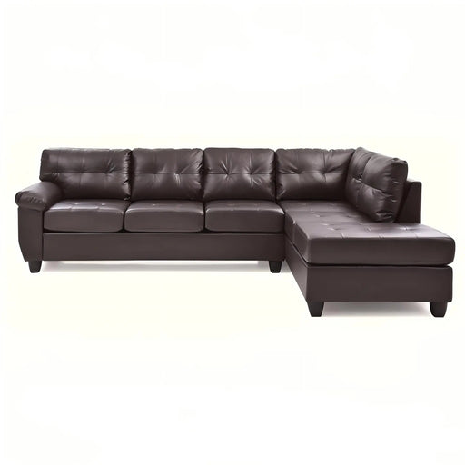 Gallant G905B-SC Sectional Sofa without Ottoman Cappuccino Beige PU 111x78x32 inches Glass House Furnishings