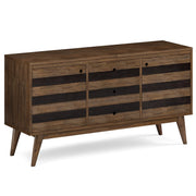 Clarkson - Sideboard Buffet - Rustic Natural Aged Brown Glass House Furnishings