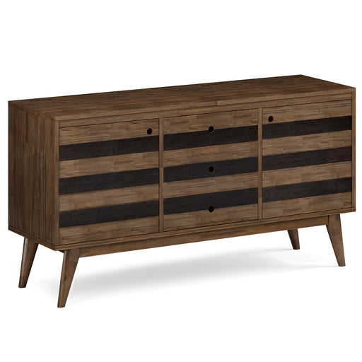 Clarkson - Sideboard Buffet - Rustic Natural Aged Brown Glass House Furnishings