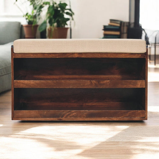 Benson Walnut Mud Bench | Glass House Furnishings