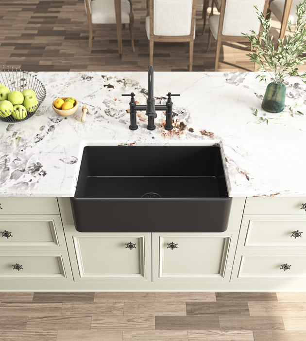 Inch  White Farmhouse Sink Deep Apron Sink Undermount Farmhouse Kitchen Sink Single Farm Sink