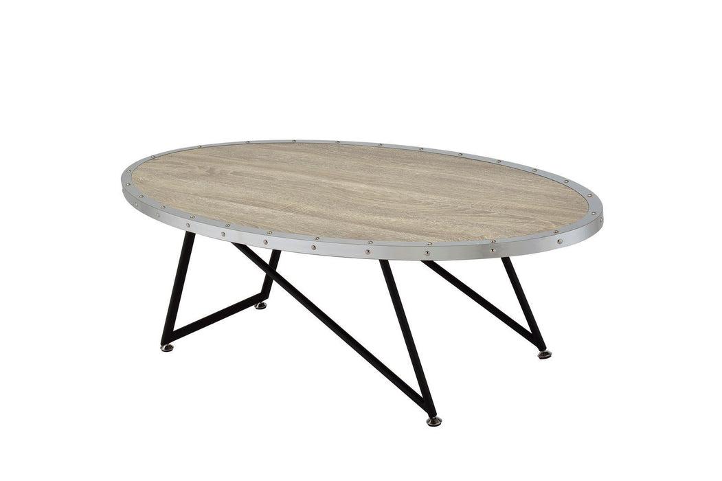 ACME Allis Coffee Table in Weathered Gray Oak 81730