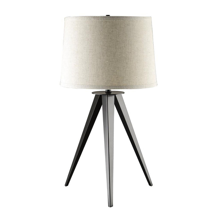 Grey and Black Tripod Floor Lamp