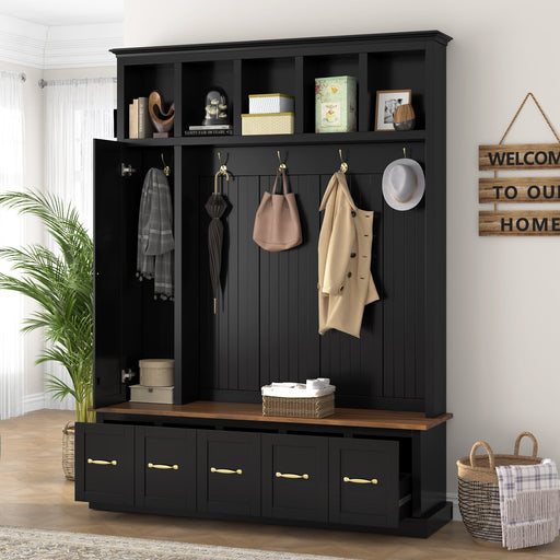 Lennox Entryway Hall Tree | Glass House Furnishings