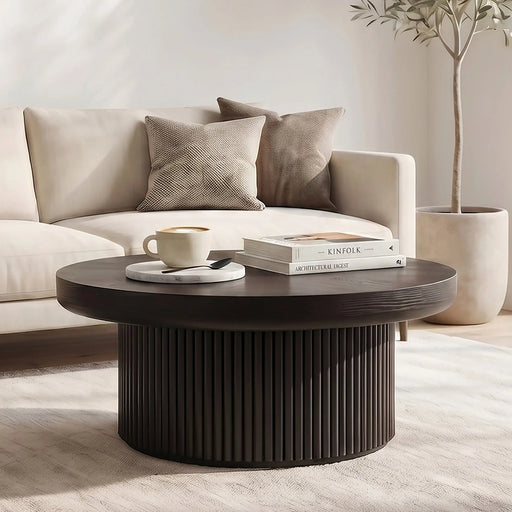 Capri Round Fluted Coffee Table | Glass House Furnishings