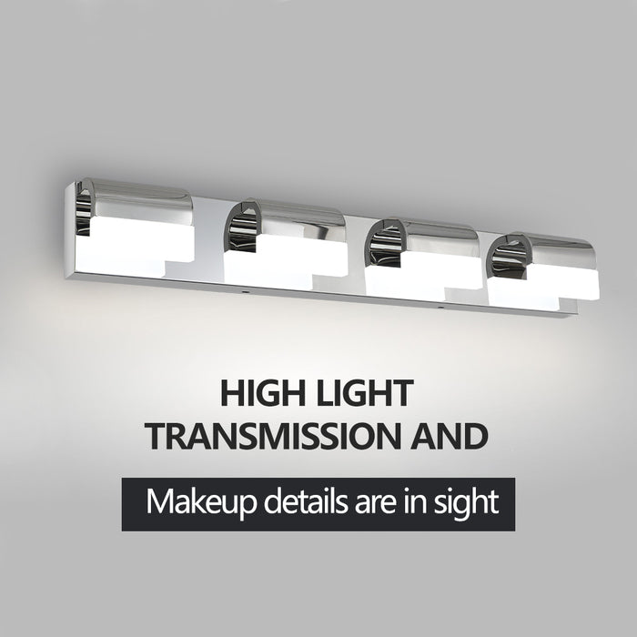 Modern Bathroom Vanity Lighting 4-Light LED Vanity Lights Over Mirror Bath Wall Lighting