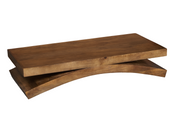 Solid Wood Coffee Table Glass House Furnishings