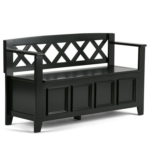 Amherst Black Bench | Glass House Furnishings
