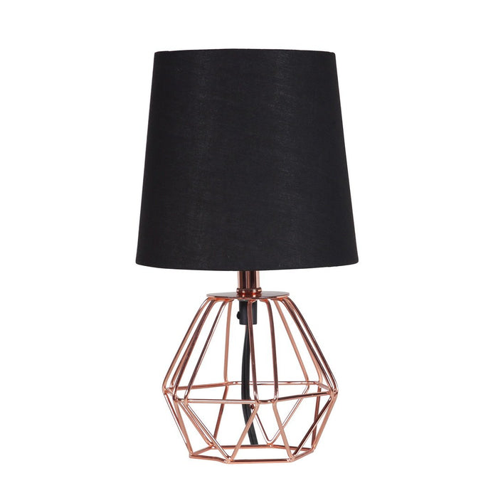 11.25" Copper Metal Table Lamp "Wesley Geometric", Copper