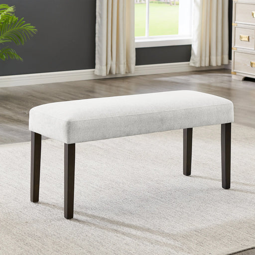 Madison Gray Upholstered Dining Bench | Glass House Furnishings