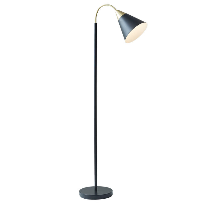 Arched Metal Floor Lamp with Chimney Shade