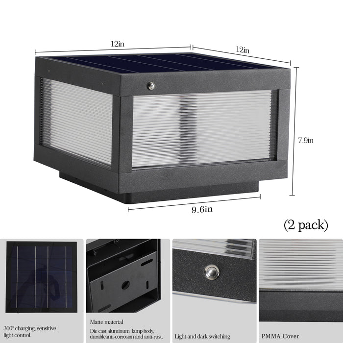 Solar Wall Lamp With Dimmable LED (2 pack)