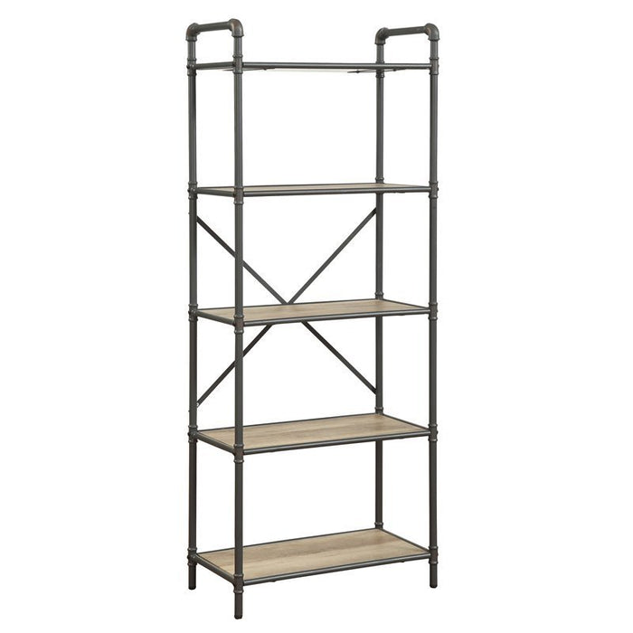 ACME Itzel Bookshelf In Antique Oak & Sandy Gray