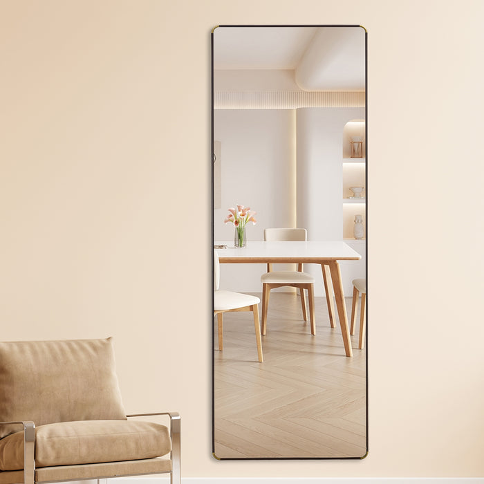 The 4th generation floor standing full-length mirror. wall mirror, bathroom makeup mirror, bedroom foyer, clothing store, wall mounted.    65 "* 23.2"