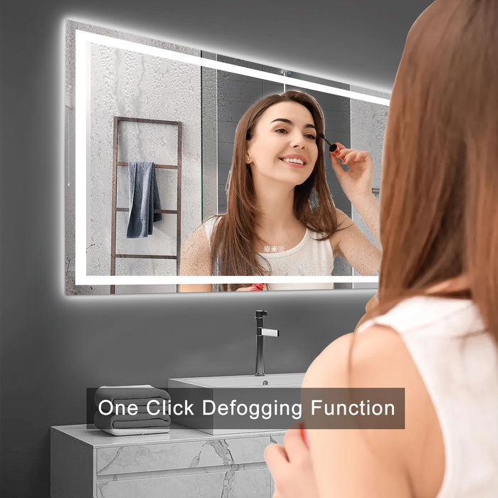 LED Bathroom Mirror 72x36  Inch with lights, anti-Fog & Dimming Led Bathroom Vanity Mirror