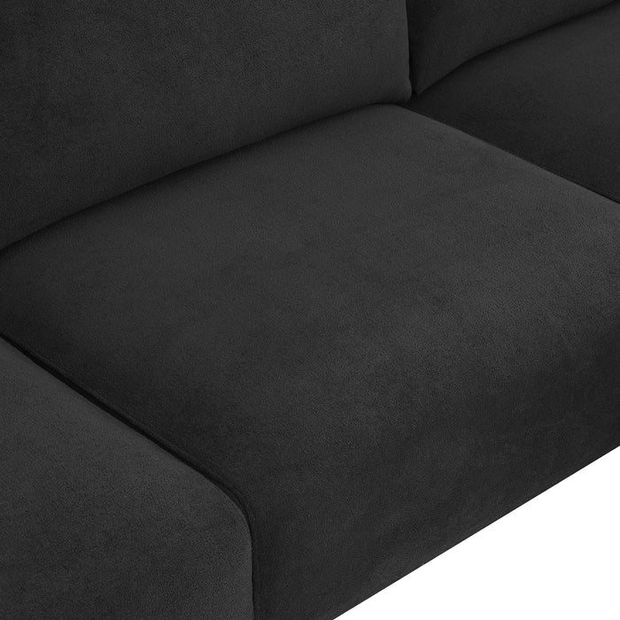 [VIDEO provided] [New] 103.5*59" Modern L-shaped Sectional Sofa, 4-seat Velvet Fabric Couch Set with Convertible Ottoman,Freely Combinable Sofa for Living Room, Apartment, Office,Apartment,2 Colors