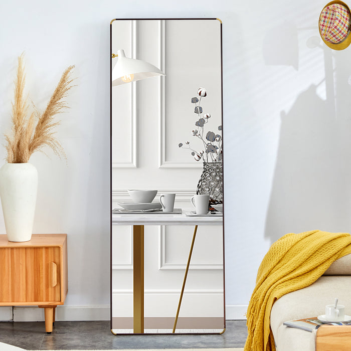 The 4th generation floor standing full-length mirror. wall mirror, bathroom makeup mirror, bedroom foyer, clothing store, wall mounted.    65 "* 23.2"