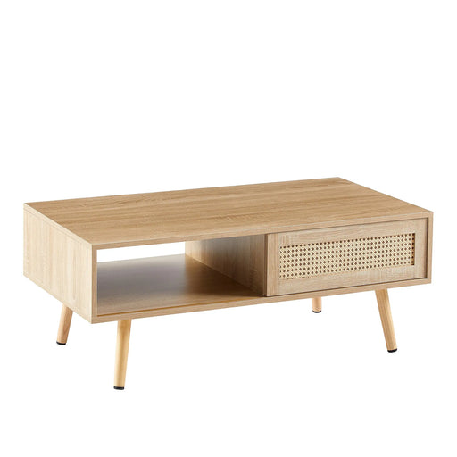 Rattan Sliding Door Coffee Table | Glass House Furnishings