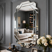Avery Frameless Beveled Full-Length Wall Mirror Glass House Furnishings