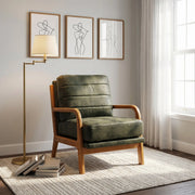 Foil fabric wood armchair Glass House Furnishings