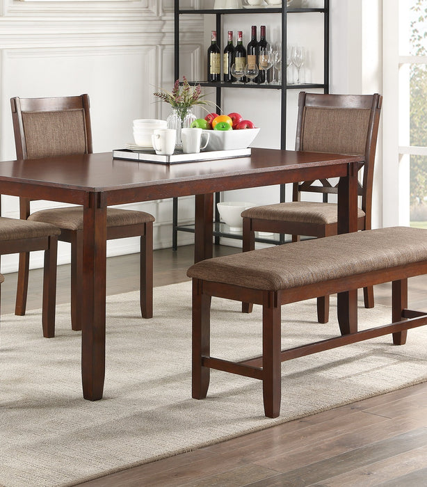 Unique Modern 6-piece Espresso Color Dining Room Furniture Set With 1 Dining Table, 4 Chairs & 1 Bench - Solid Wood & Veneers