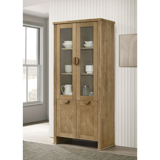 Dreydon Distressed Light Brown Cabinet | Glass House Furnishings
