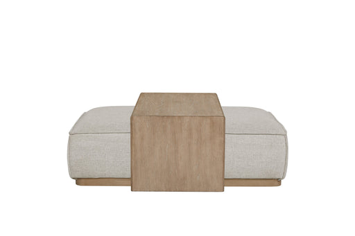 Ellis Gray Ottoman and Tray Table Glass House Furnishings